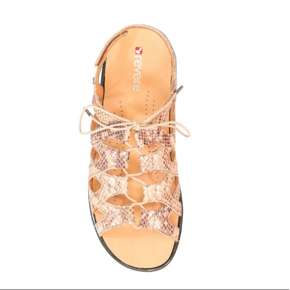 Revere Shoes Bronze Malibu Leather Sandal Women's Size 6 - Picture 3 of 4